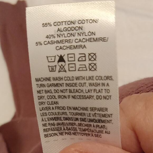 Lucky Brand Women's Medium Cold Shoulder Top - Mauve - Picture 8 of 8